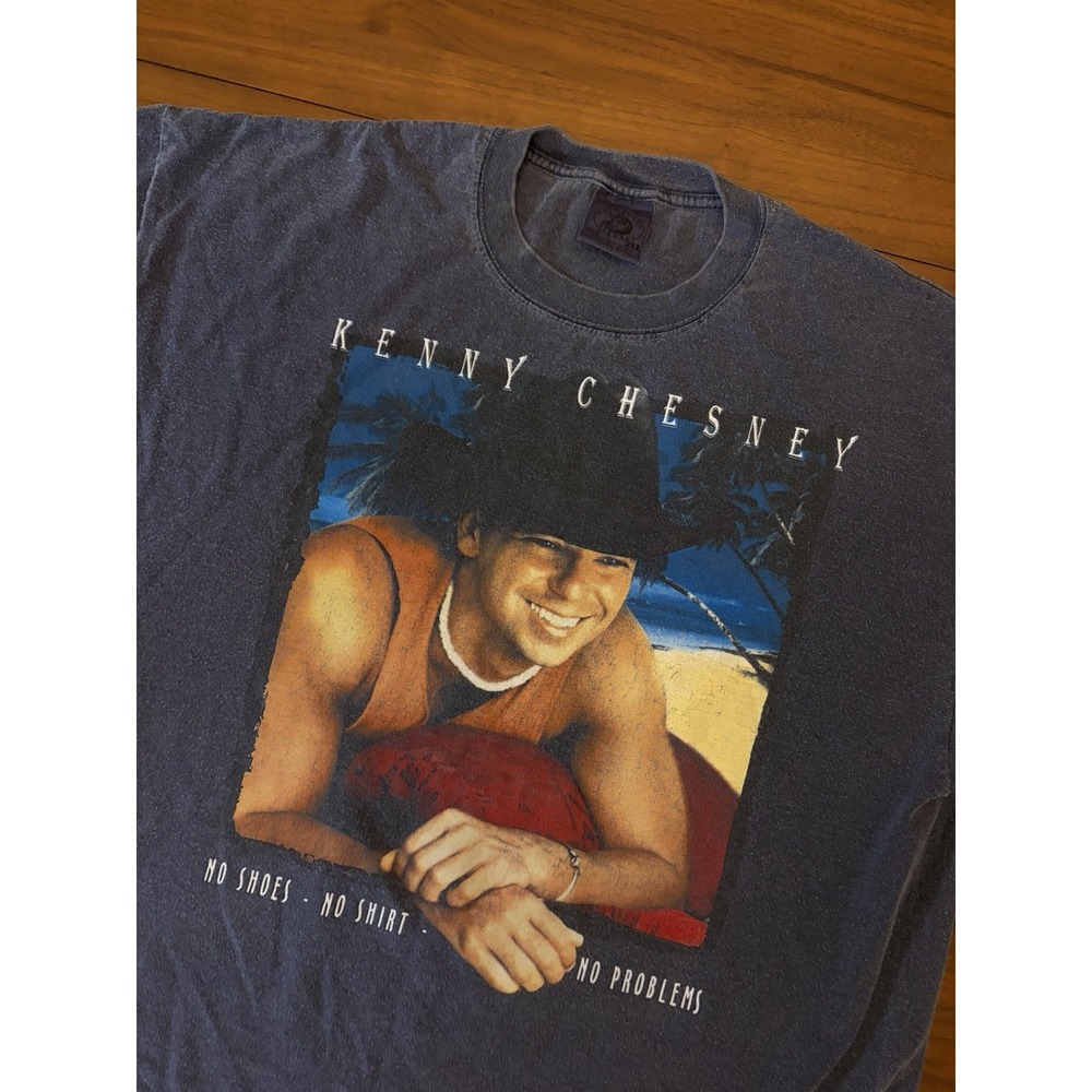 Vintage Kenny Chesney TShirt 2002 2XL No Shoes No Shirt No Problems Tour Country